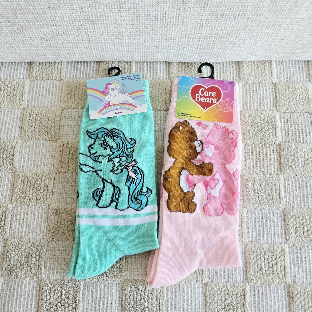 Hasbro And Cloud Co Entertaiment Mix Sock Bundle My Little Pony & Care Bears